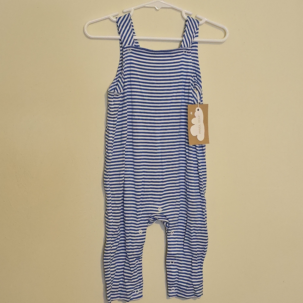 Angel Dear Blue and White Striped Outfit